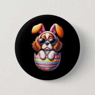 Cavalier King Charles Spaniels Dog Lover Easter Eg 6 Cm Round Badge