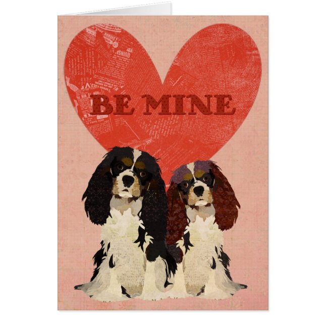 Cavalier King Charles Spaniels Love Card (Front)