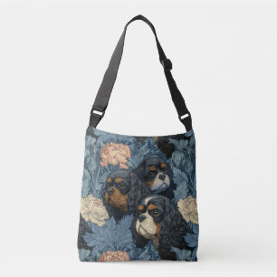 Cavalier King Charles Spaniels Victorian Garden Crossbody Bag