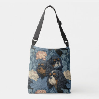Cavalier King Charles Spaniels Victorian Garden  Crossbody Bag