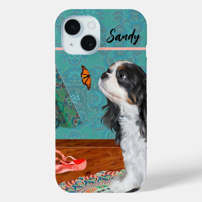 Cavalier King Charles, Tri-Coloured Phone Case (Back)