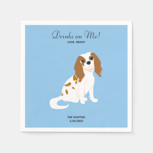 Cavalier King Charles Wedding Cocktail Napkins