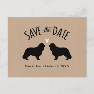 Cavalier King Charles Wedding Save the Date Announcement Postcard