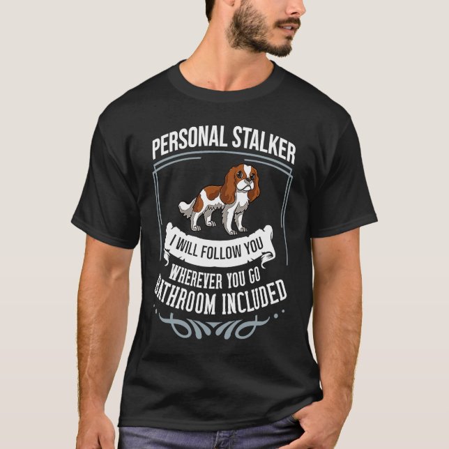 Cavalier King Charlies Spaniel Dog Puppies Owner L T-Shirt (Front)
