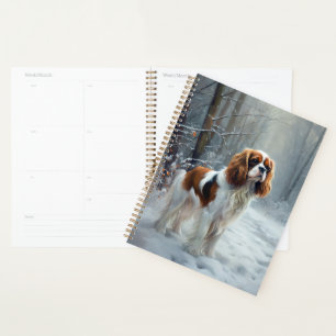 Cavalier King Let It Snow Christmas Brushed Planner