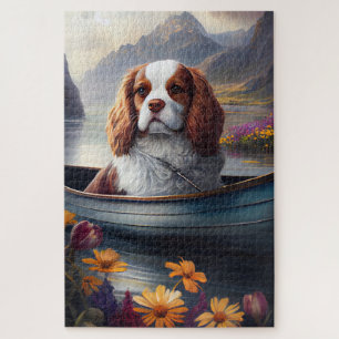 Cavalier King on a Paddle: A Scenic Adventure Jigsaw Puzzle