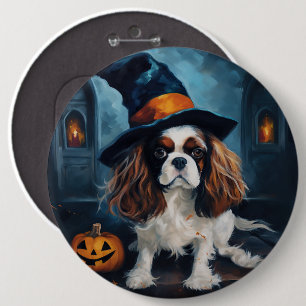 Cavalier King Pumpkins Halloween Scary 6 Cm Round Badge