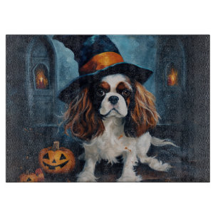 Cavalier King Pumpkins Halloween Scary  Cutting Board