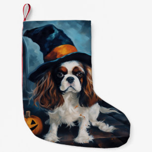 Cavalier King Pumpkins Halloween Scary  Small Christmas Stocking