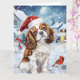 Cavalier King Winter Wonderland Christmas Joy Card