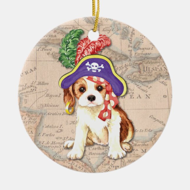 Cavalier Pirate Ceramic Tree Decoration (Front)