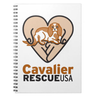 Cavalier Rescue USA Logo Spiral Notebook