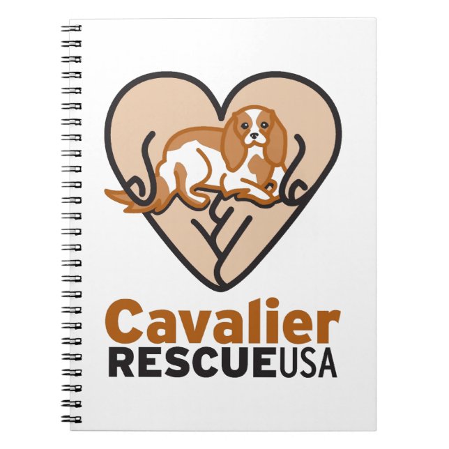 Cavalier Rescue USA Logo Spiral Notebook (Front)