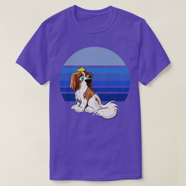 Cavalier Retro Blue T-Shirt (Design Front)