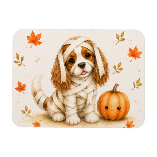 Cavalier Spaniel Mummy Halloween Magnet