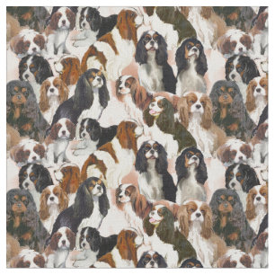 Cavalier Spaniel Mural Fabric