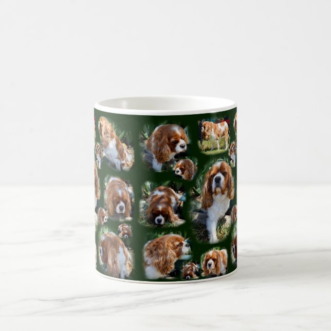 Cavalier Spaniel Photo Collage, Coffee Mug (Center)