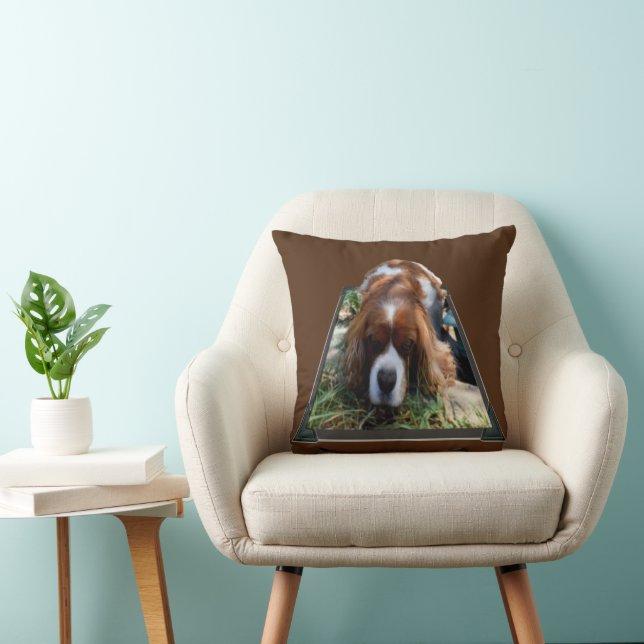 Cavalier Spaniel Popout Art, Cushion (Chair)