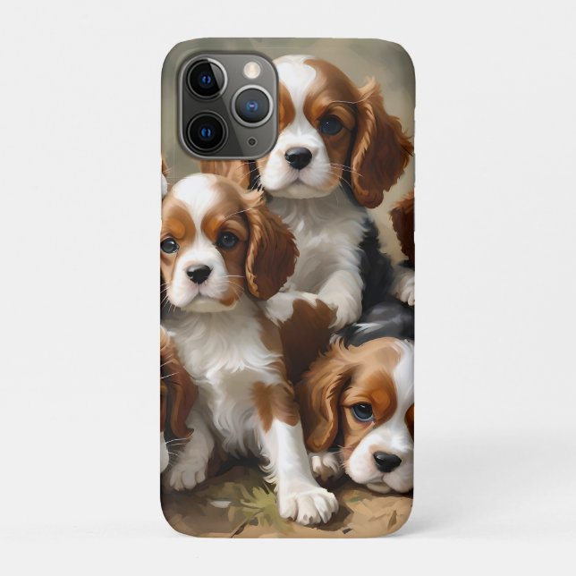 Cavalier Spaniel Puppies Are So Cute, Case-Mate iPhone Case (Back)