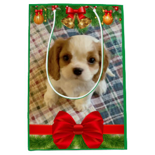 Cavalier Spaniel Puppy Holiday Gift Bag