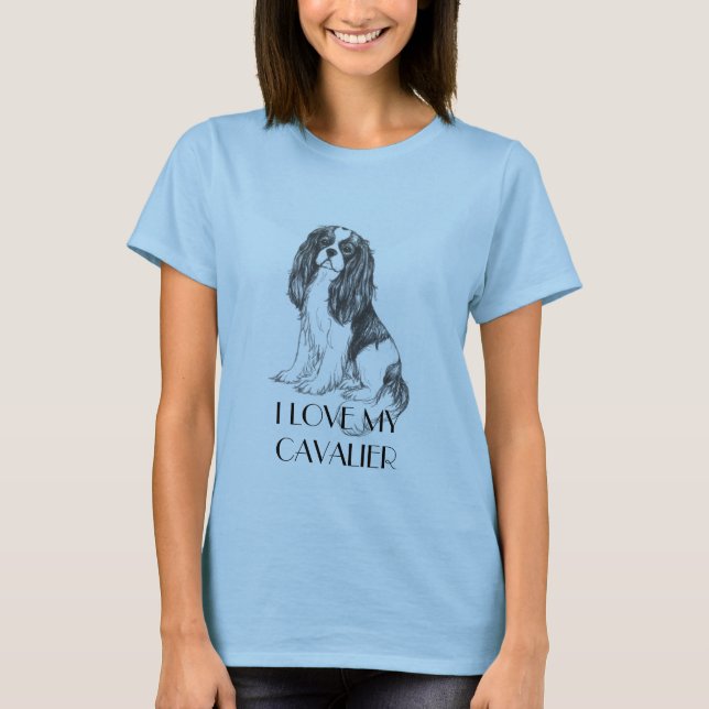 Cavalier Tee Shirt, I LOVE MY CAVALIER (Front)