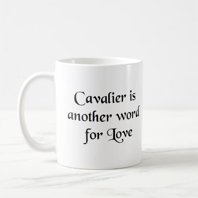cavalier word coffee mug (Left)