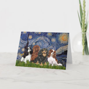 Cavaliers (four) - Starry Night Card
