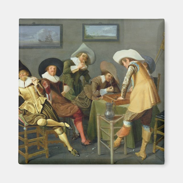 Cavaliers in a tavern magnet (Front)