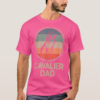Cavallier Dog Vintage Cavalier Dad T-Shirt