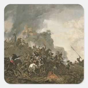 Cavalry Making a Sortie Square Sticker