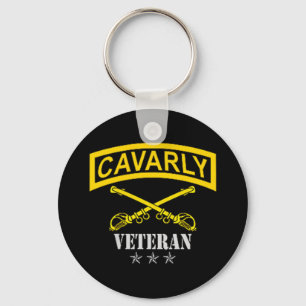 Cavalry Veteran Patriotic Flag Veterans Day Key Ring
