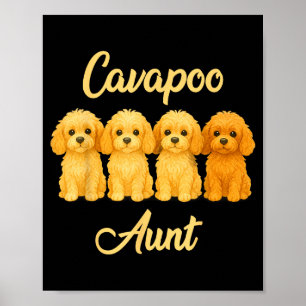 Cavao Aunt Cute Dog Lover Gift Funny Women Puppy O Poster