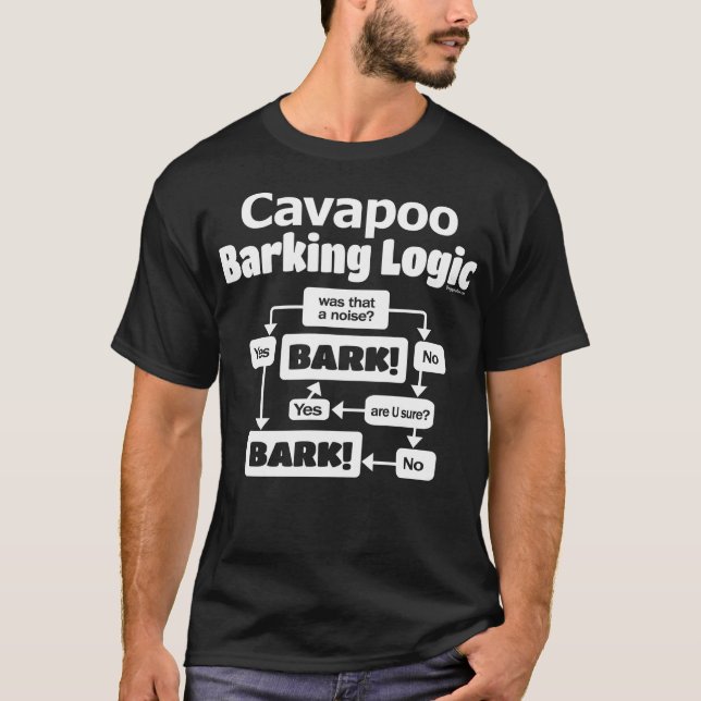 Cavapoo Barking Logic T-Shirt (Front)