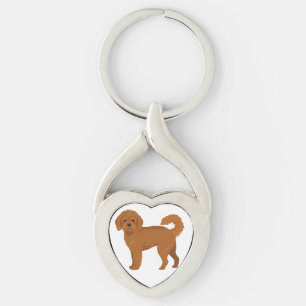 Cavapoo, Cavoodle Metal Keychain