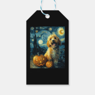 Cavapoo Cute Dog Halloween Jack O Lantern Pumpkin Gift Tags