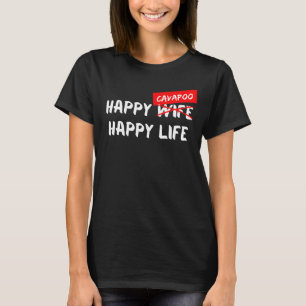 Cavapoo Dog Breed Happy Life Animal Friend Dog T-Shirt