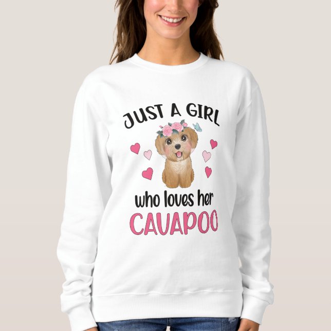 Cavapoo Dog Girl Cavoodle Dog Lover Cavapoo Mum Sweatshirt (Front)