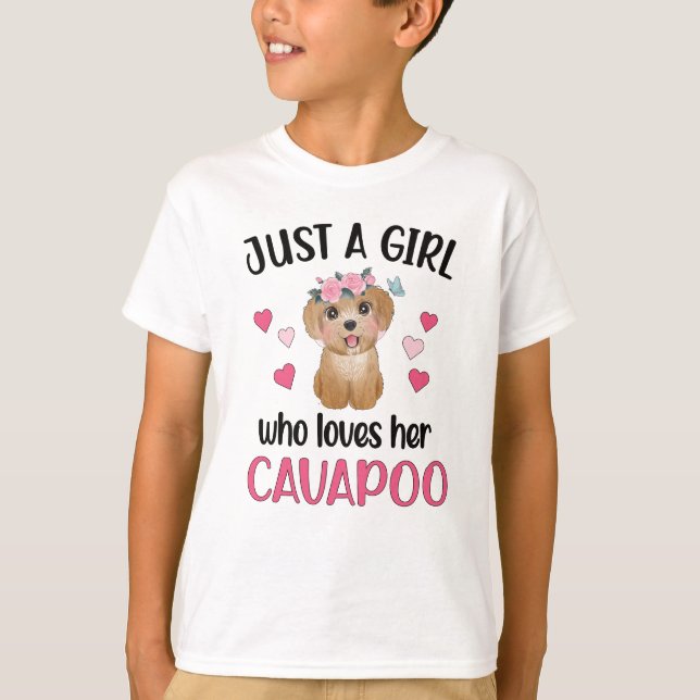 Cavapoo Dog Girl Cavoodle Dog Lover Cavapoo Mum T-Shirt (Front)