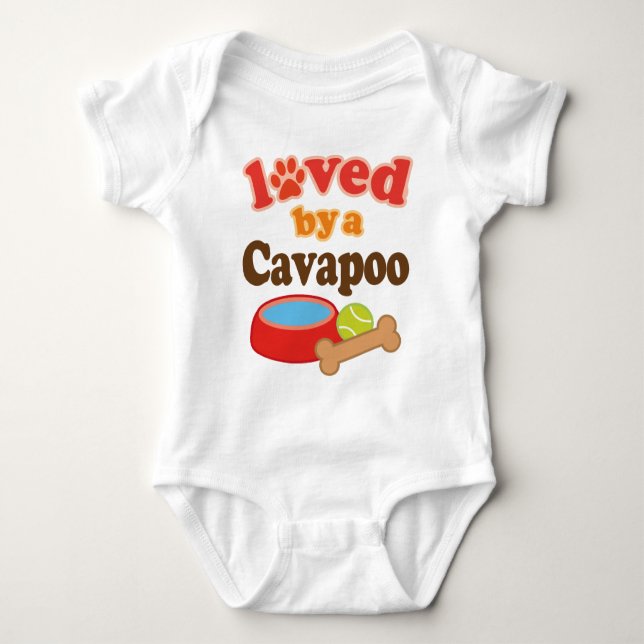 Cavapoo dog Lover Kids t-shirt Baby Bodysuit (Front)