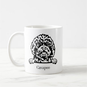 cavapoo dog personalised name mugs