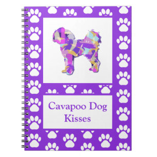  Cavapoo Kisses Cute Dog Silhouette PPY&B Notebook