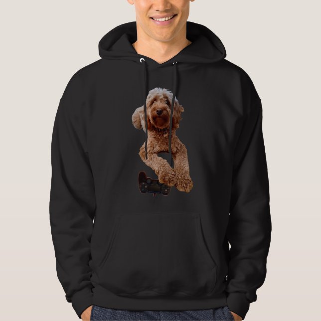 Cavapoo Puppy Dog Gaming Cavalier King Charles Spa Hoodie (Front)