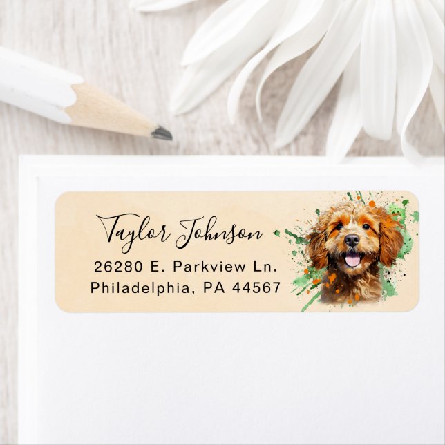 Cavapoo Return Address Label (Insitu)
