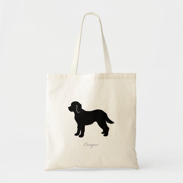 Cavapoo silhouette tote bag (Front)