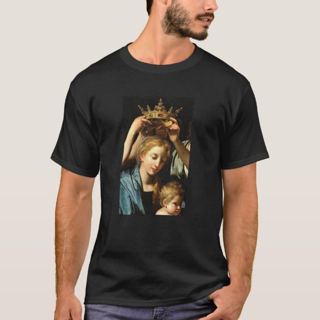 Cavarozzi With Angels Christian Renaissance Painti T-Shirt (Front)