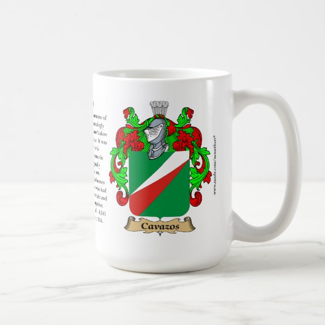 Cavazos name, the Origin, the Meaning and the Cres Coffee Mug (Right)