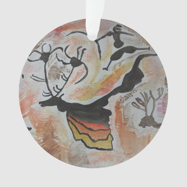 Cave Art Abstract  Acrylic Tree Decoration (Front)