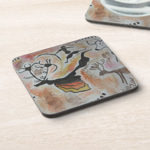 Cave Art Abstract Coaster