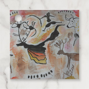 Cave Art Abstract Favour Tags
