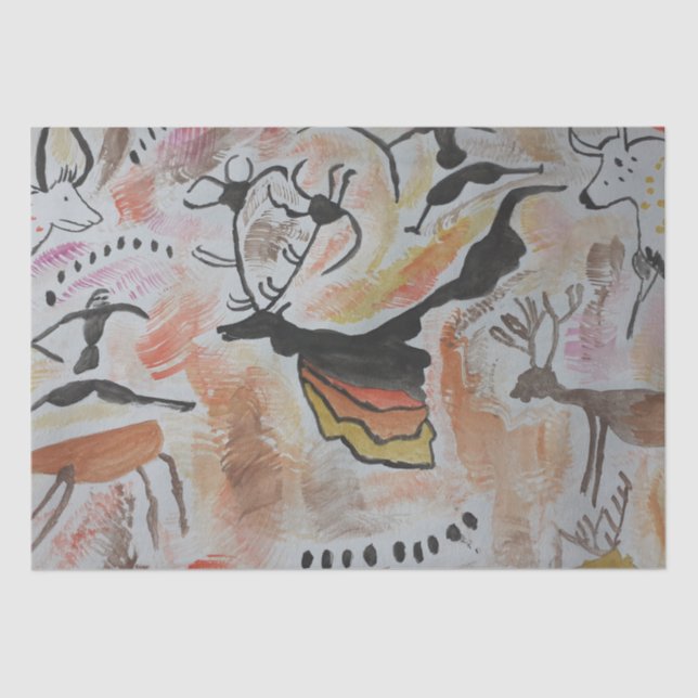 Cave Art Abstract  Tissue Paper